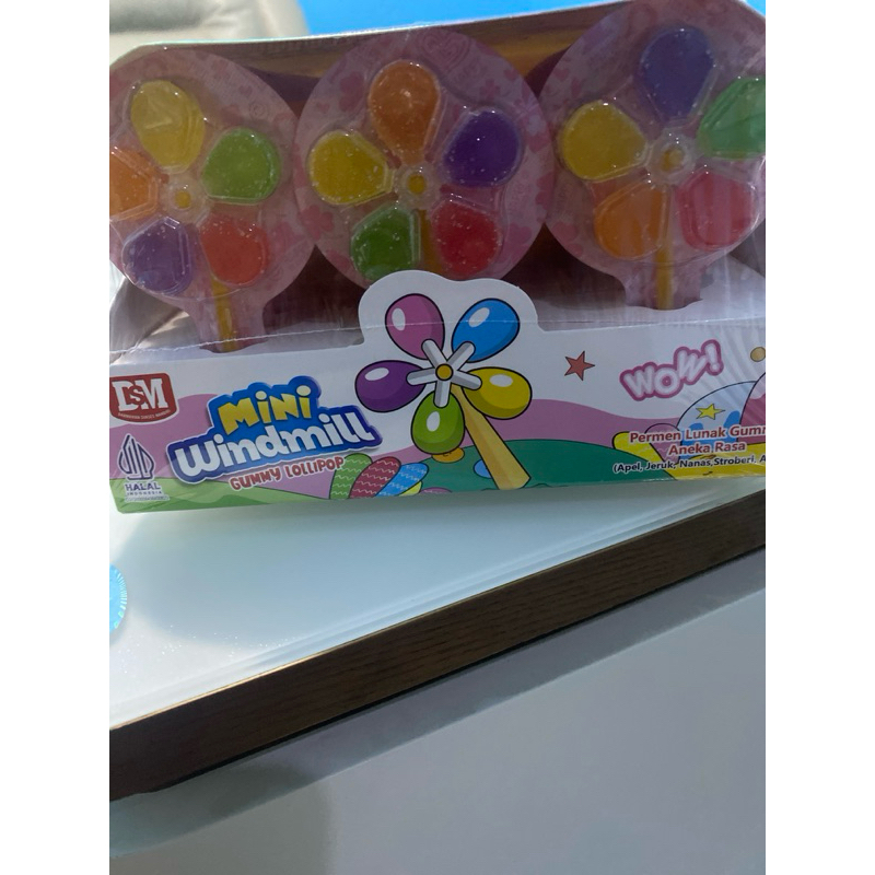 

permen mini windmill gummy lolipop 1 pak isi 30 pcs