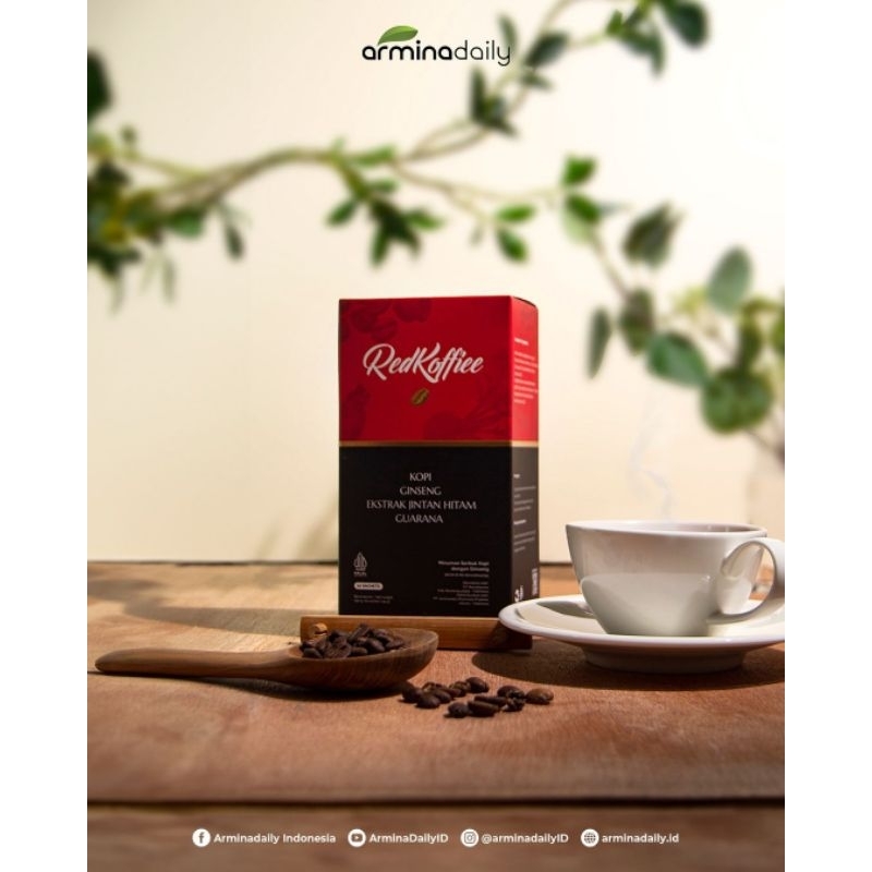 

[HARGA SATUAN] RED KOFFIEE KOPI GINSENG EKSTRAK JINTAN HITAM GUARANA ARMINA DAILY ARMINA REKA BPOM HALAL