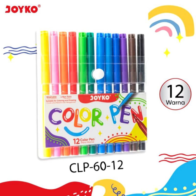 

COLOR COLOUR PEN JOYKO 12 WARNA CLP-60-12/Pulpen Bolpen 12 Warna Joyko CLP-60-12