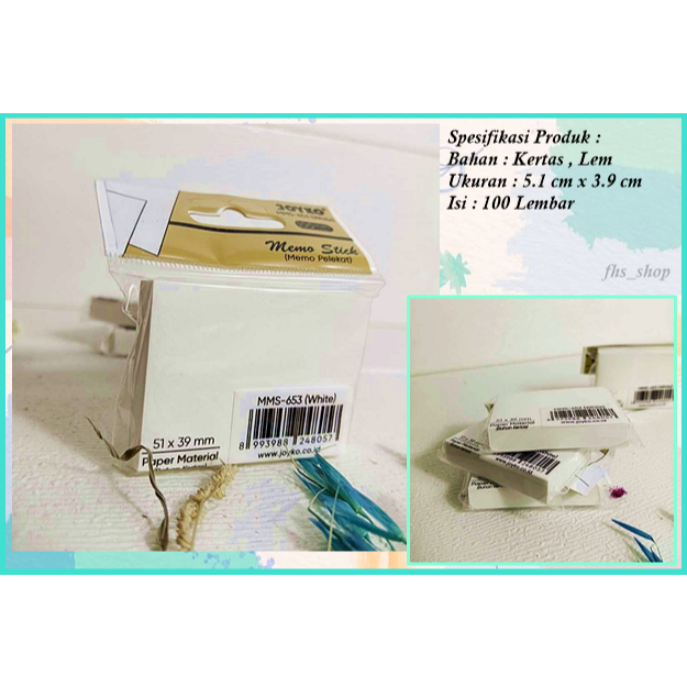 

Memo Stick Sticky Note Sticky Notes Polos Kertas Memo Tempel Joyko MMS-653 Broken White