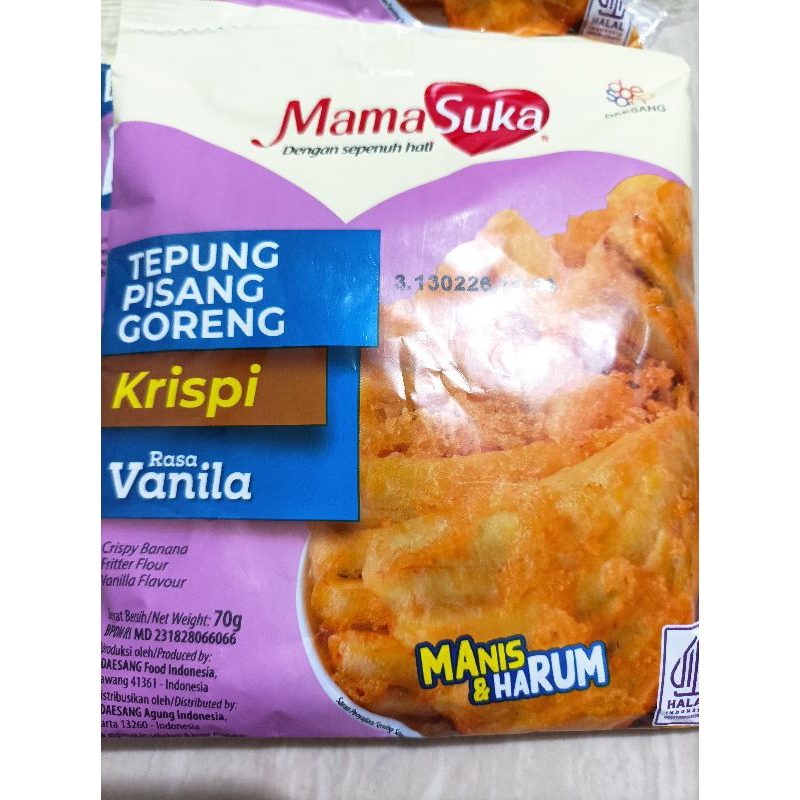 

Mamasuka Tepung Pisang Goreng Krispi Rasa Vanila 70 gr