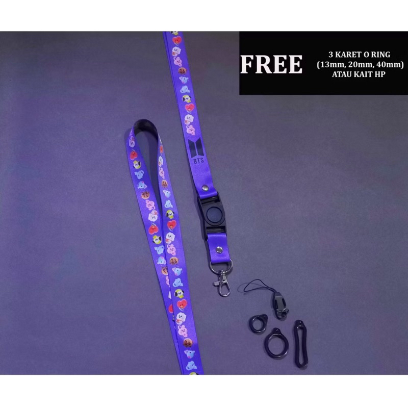 

Tali ID Card BT21 - Lanyard HP Nametag Printing 2cm