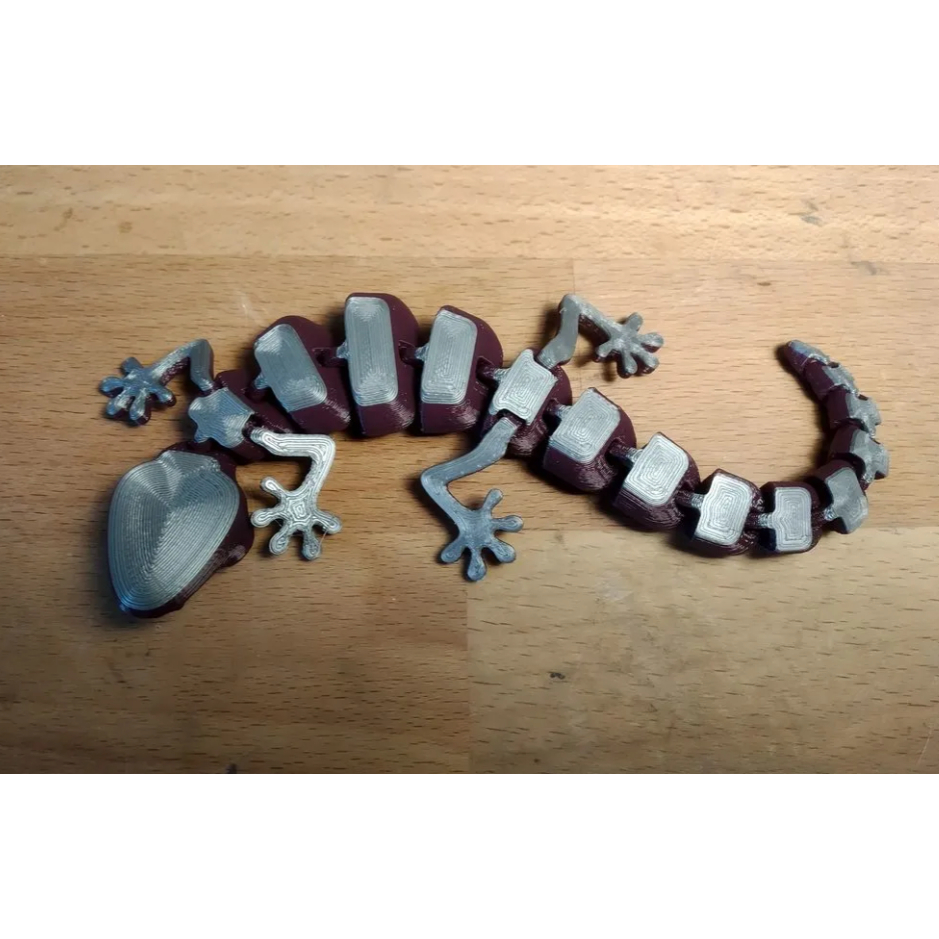 Cuero Articulated Gecko Lizard Toy Mainan Anak Gecko Fleksibel Artikulasi tokek mainan edukasi