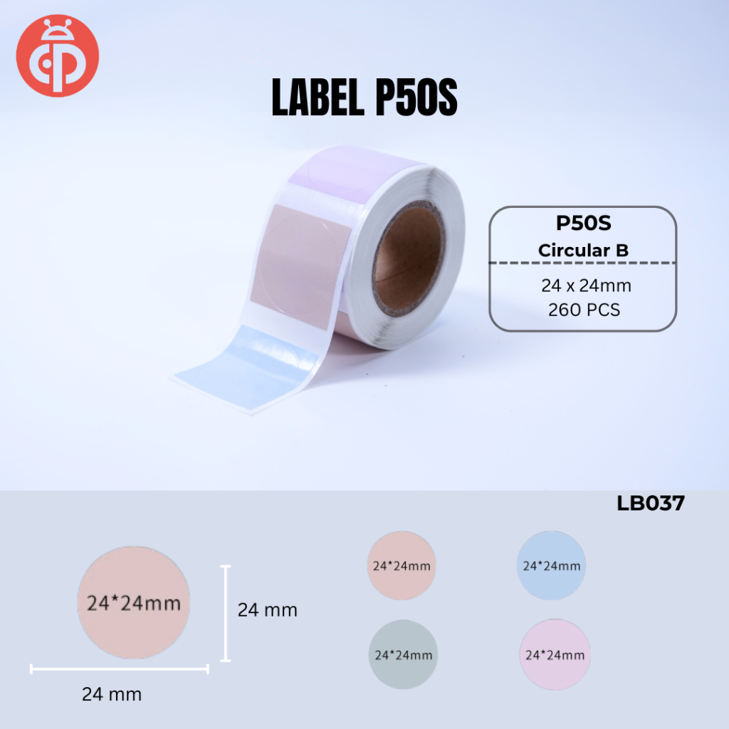 

Kertas Termal Stiker High Quality Circular Printer Label Marklife P12 / P50S