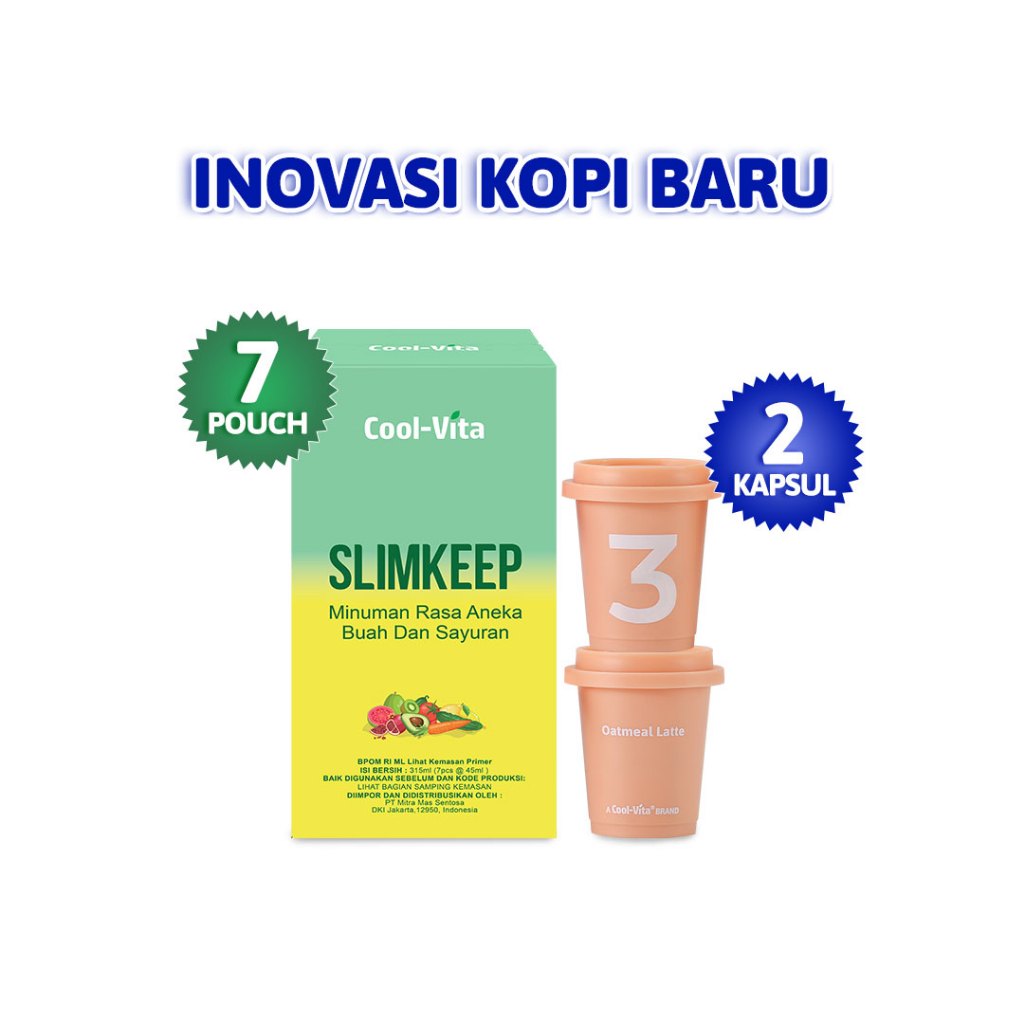 

[Starter Kit] Paket Fit Your Day - 1 Box SLIMKEEP Fiber + 1 Box (2 Cups) MCT Coffee Capsule Oatmeal Latte MU2