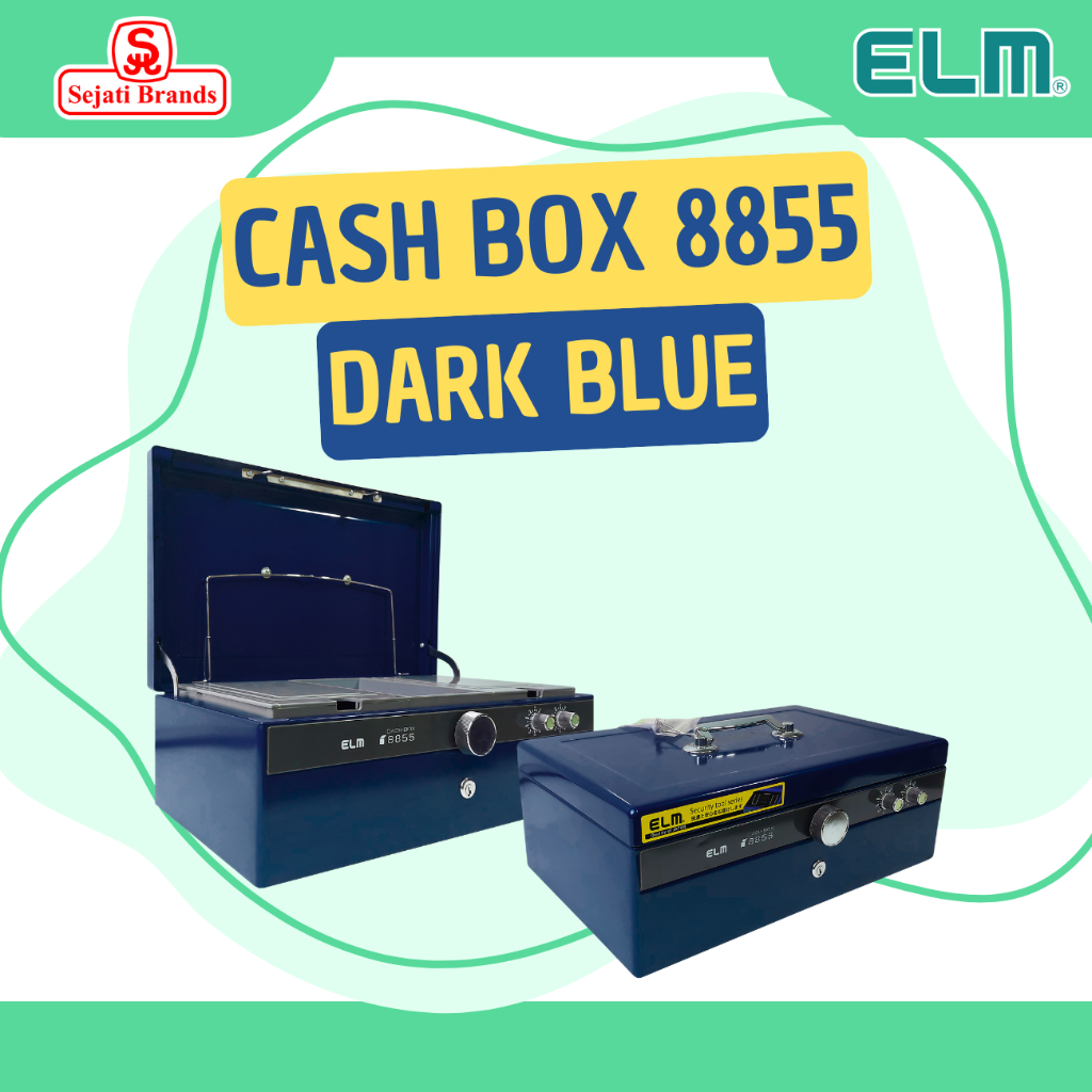 ELM Cash Box 8855/ Brankas Mini dengan ALARM/ /Cash Box/Brankas/Safe Deposit Box/Lemari Besi