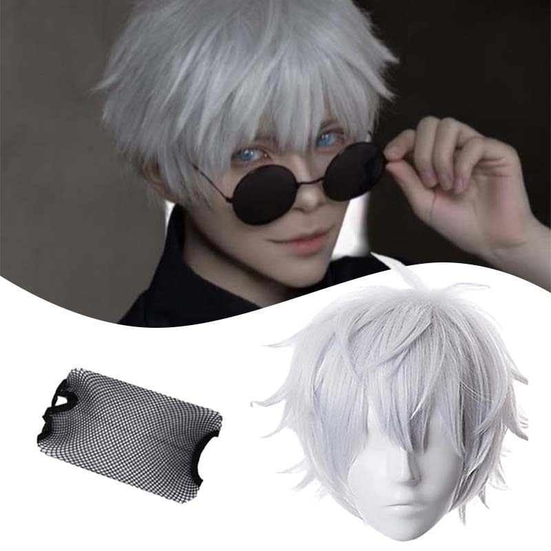 Rambut Gojo Satoru Wig Anime Cosplay Wig Gojo Satoru