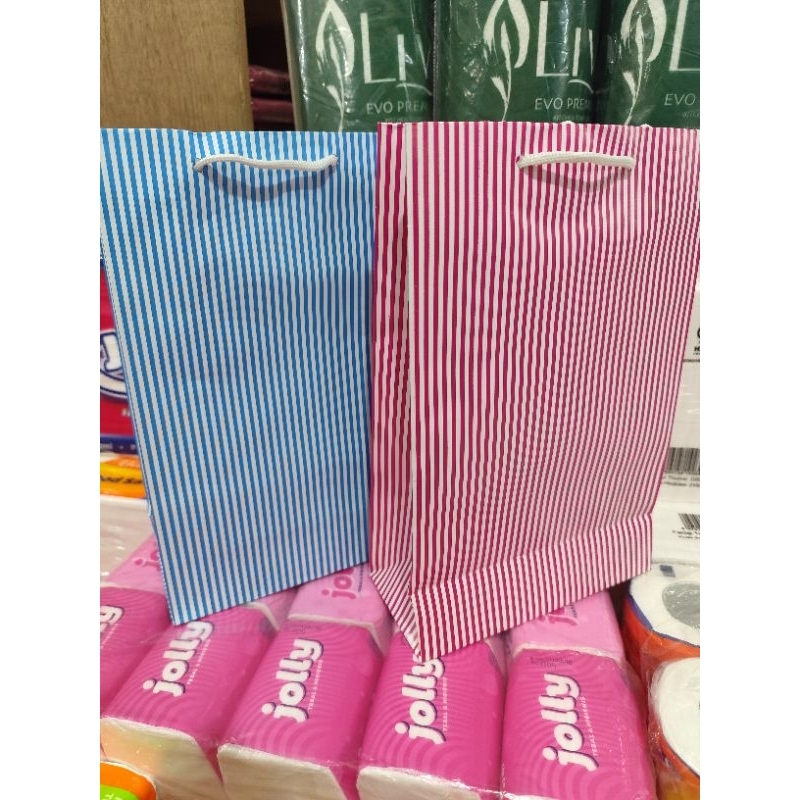 

paper bag buku salur atau garis new isi 12 pcs (19*9*29)