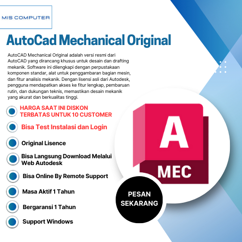 Autodesk Autocad Mechanical Original Resmi Bergaransi For WIN