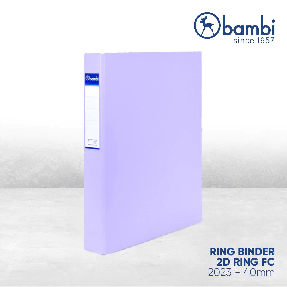 

Bambi Ring Binder Folio 2 Ring D-Type MID SIZE 40 mm kode 2023