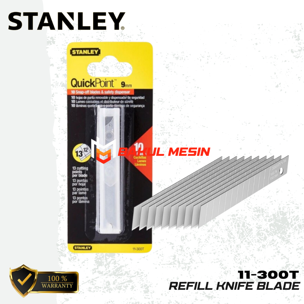 

STANLEY 11-300T Refill Knife Blade Cutter Cadangan 9mm 11-300