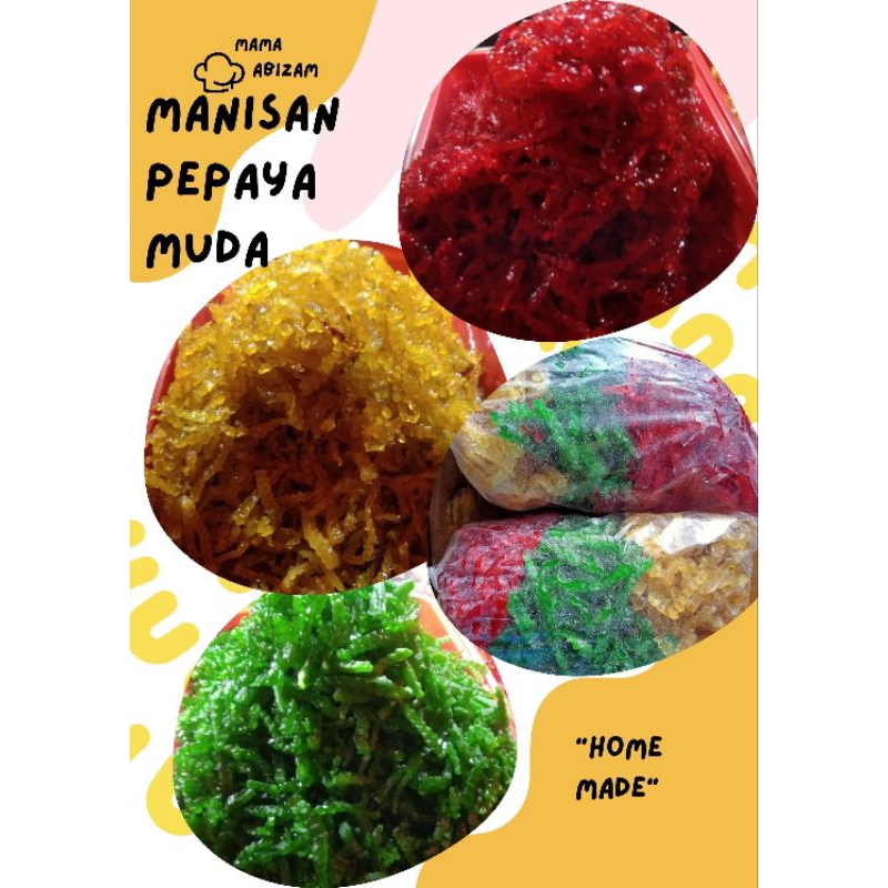 

Kemasan Praktis!!!250gr Manisan Pepaya Muda Homemade