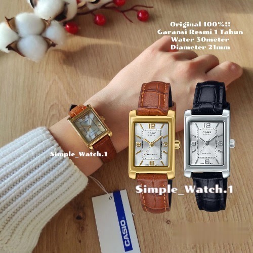 Original 100% CASIO LTP-1234LL-7ADF LTP-1234GLL-7ADF LTP1234 Jam Tangan Wanita Garansi 1 Tahun