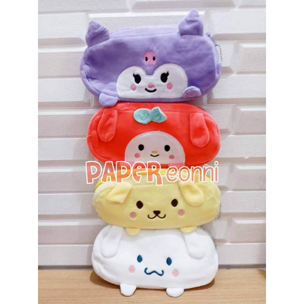 

Kotak Pensil Sanrio Fluffy Cinnamoroll Kuromi Melody Pompompurin