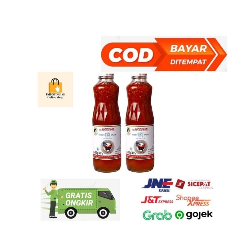 

Maepranom Sweet Chili Sauce 980 gr Thailand Brand Saus Chilli Thai Sauce Ori Thailand Thai Saus Thailand Sweet Chilli Sauce 980 GR