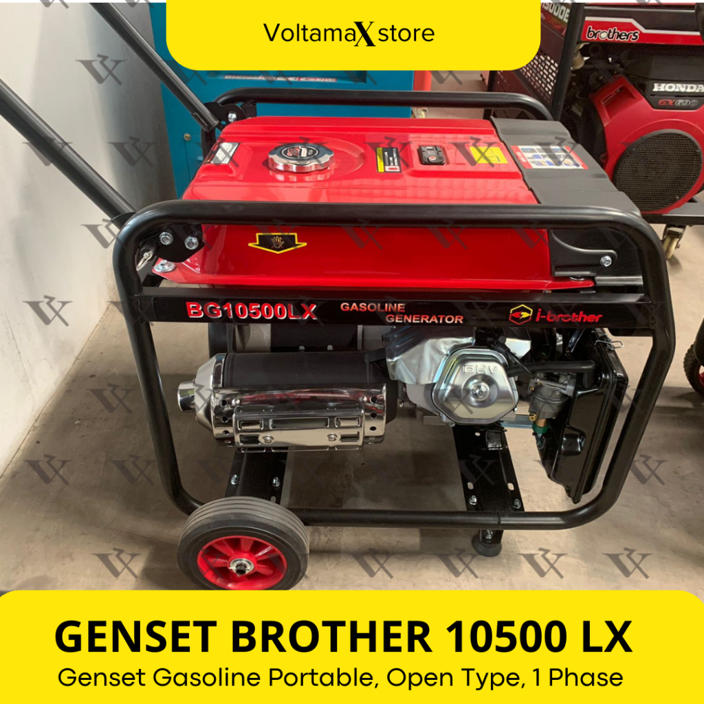 Genset Bensin Portabel BROTHER 7000 Watt Genset Open Type BG10500LX