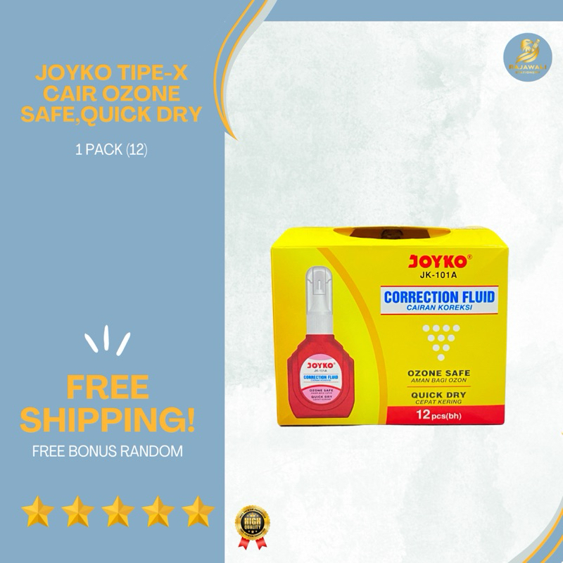 

Joyko Tipe-X Cair/ Ozone Safe/Quick Dry Harga Terjangkau + FreeBonus Random!!