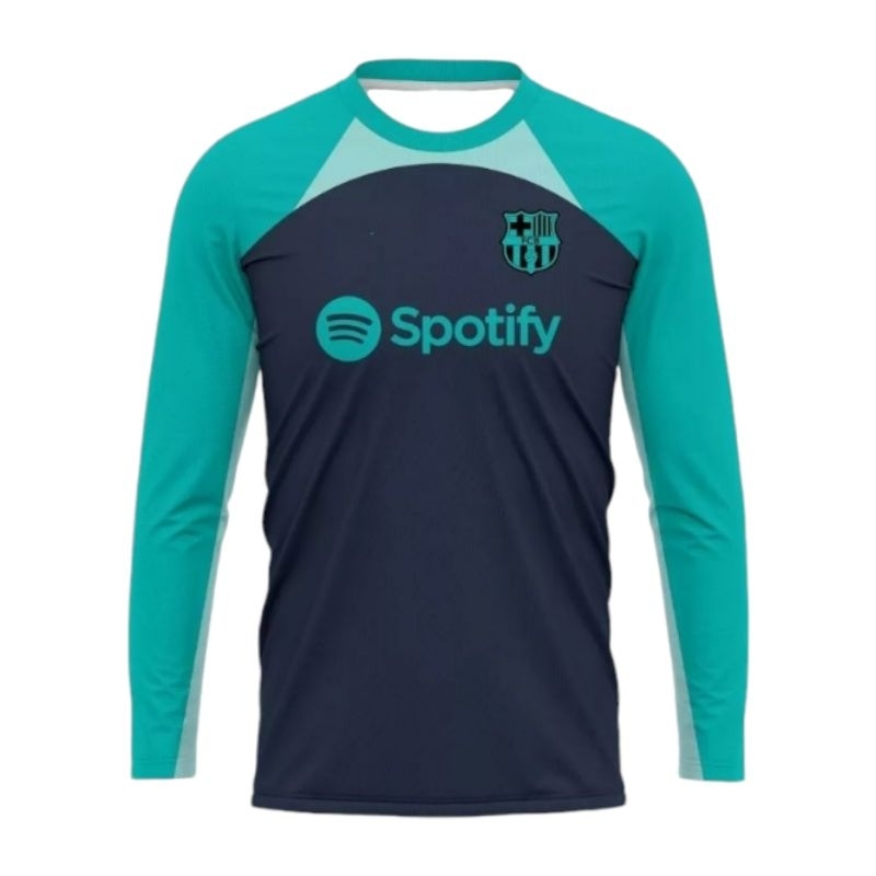 Jersey Barcelona Training Lengan Panjang 2023 2024