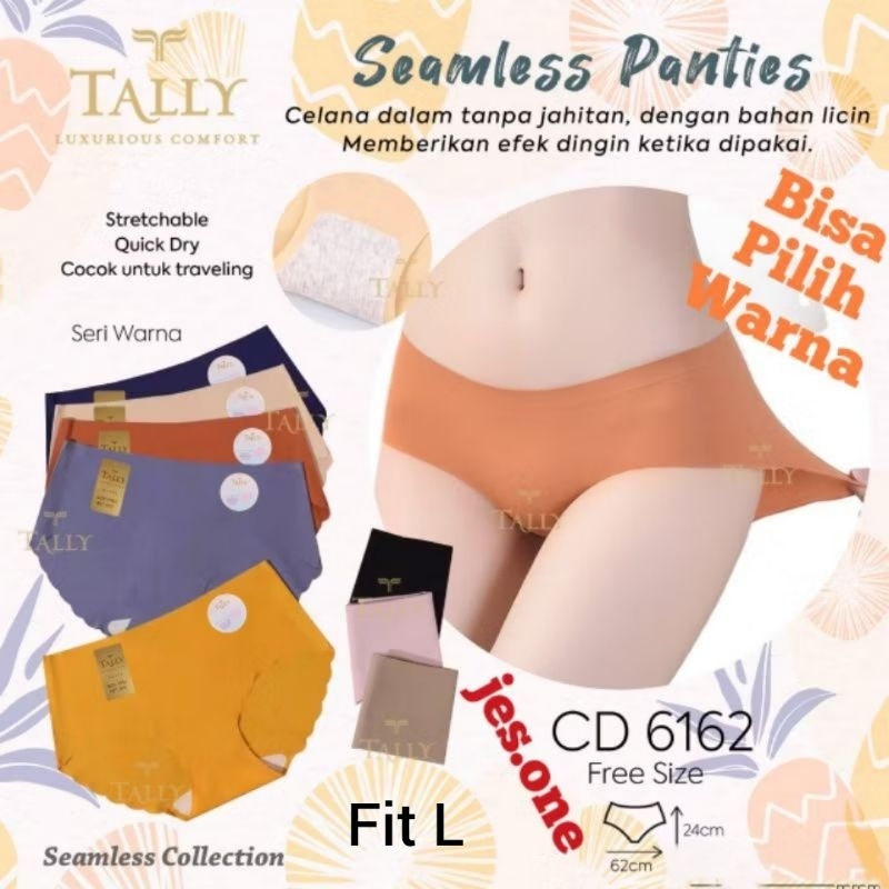 TALLY 6162 Celana Dalam CD Wanita Seamless Tanpa Jahitan Samping fit L