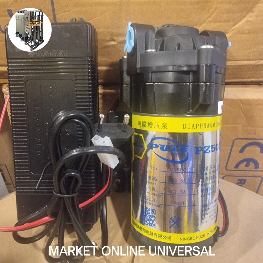 Pompa RO 500Gpd 24Vdc with adaptor 5A RO pump 500 gpd  BOOSTER PUMP 500 GPD