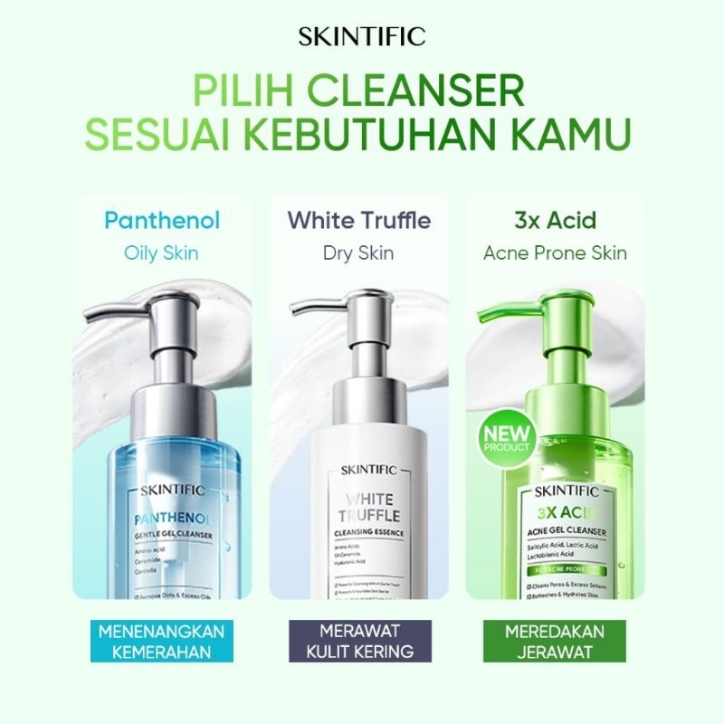 Skintific Panthenol Gel Facial Wash 120ml / facial wash anti acne / facial foam acne / sabun jerawat