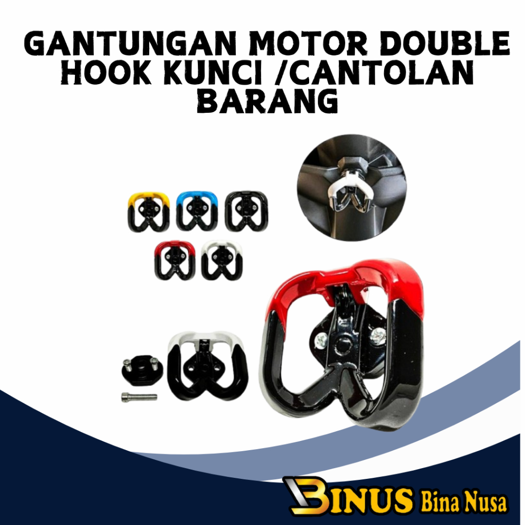 gantungan motor Double Hook kunci /cantolan barang