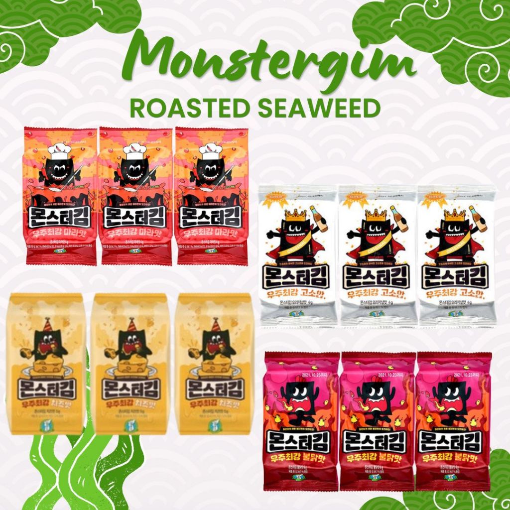 

MONSTERGIM Roasted Seaweed Nori Rumput Laut Panggang 1 Pak