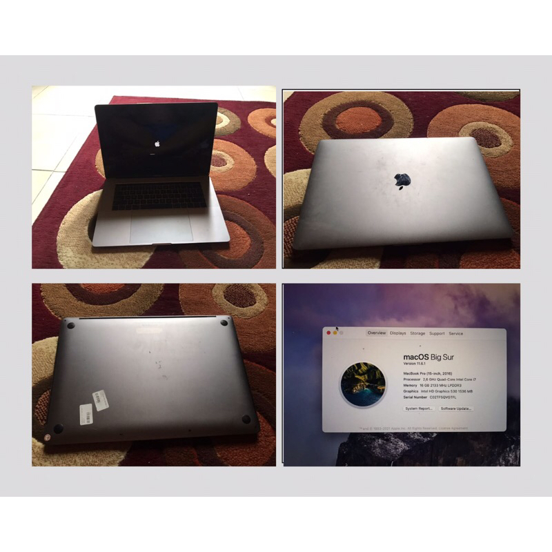 Macbook Pro 2016 touchbar 15"