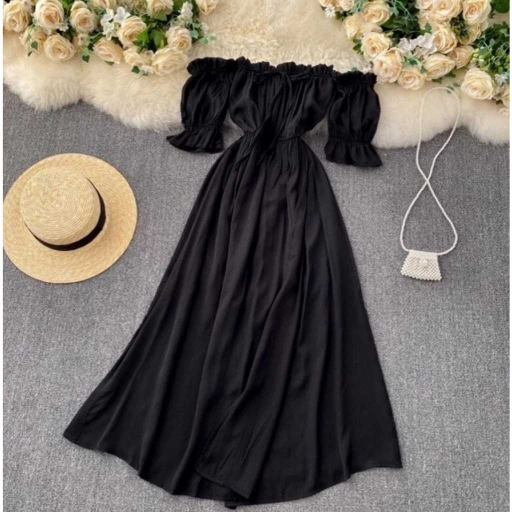 𝐑𝐄𝐀𝐃𝐘 𝐒𝐓𝐎𝐂𝐊 𝐒𝐀𝐅 - LEON sabrina midi dress woman premium / korean summer dress / beachwear bali / cas