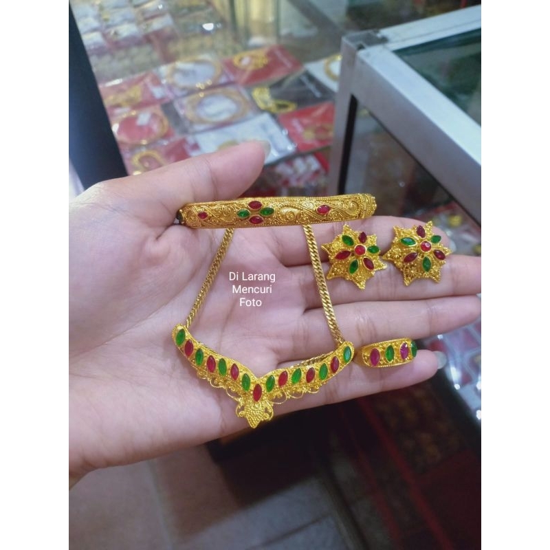 Set Minang padi perhiasan bali set gelang perhiasan wanita
