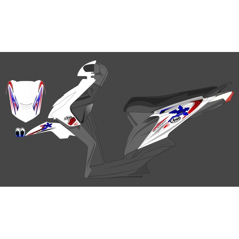 striping stiker transparan beat karbu livery arai suriken