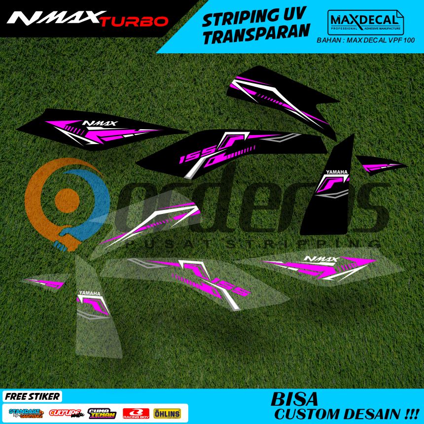 striping nmax new thailand transparan old modifikasi motif terbaru minimalis racing stiker nmax 09