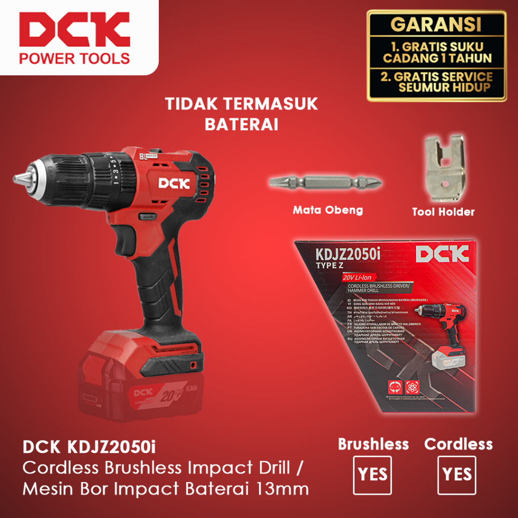 DCK KDJZ2050i Cordless Brushless Impact Drill / Mesin Bor Impact