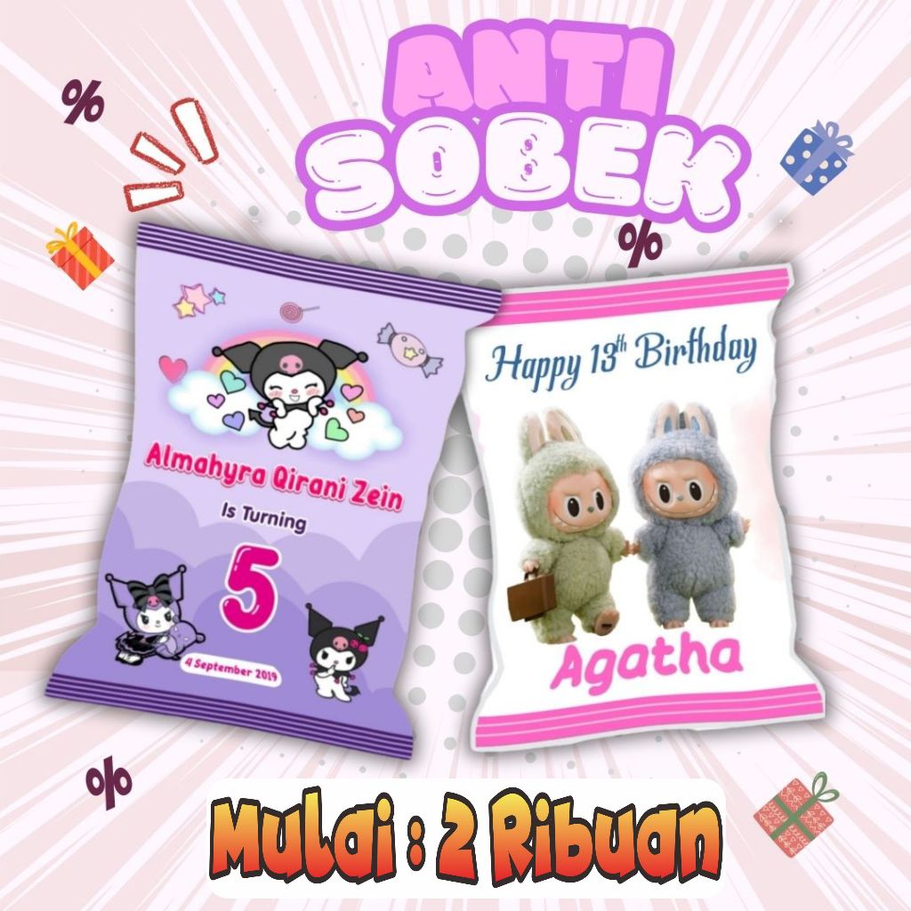 

POUCH SNACK JUMBO PEREKAT CUSTOM FREE DESIGN Bisa Request Nama Foto