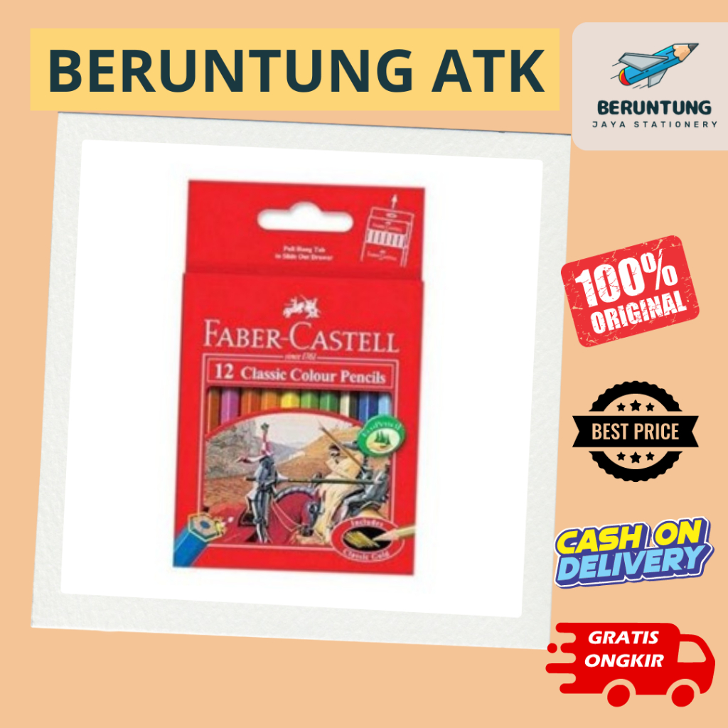 

Pensil Warna Faber Castell 12 Warna Classic Small dan Large