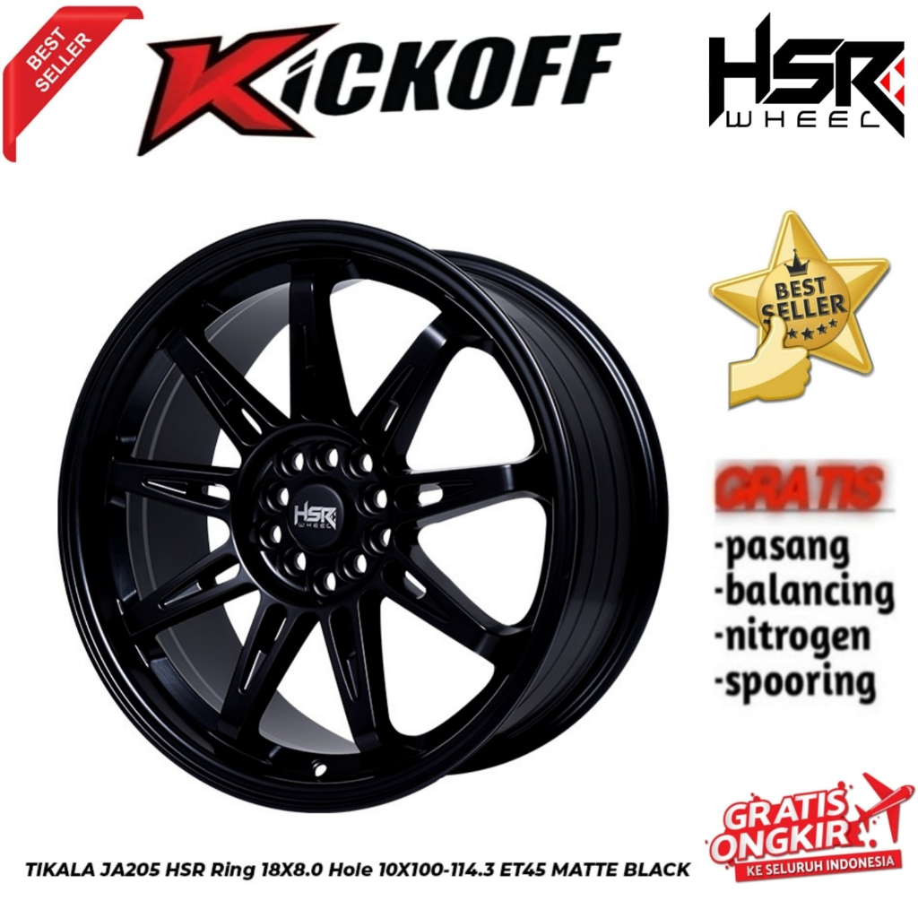 VELG RING 18 TIKALA HSR BUAT ZENIX XPANDER INNOVA JUKE ALL NEW AVANZA FT86 CRETA CAMRY RUSH DLL