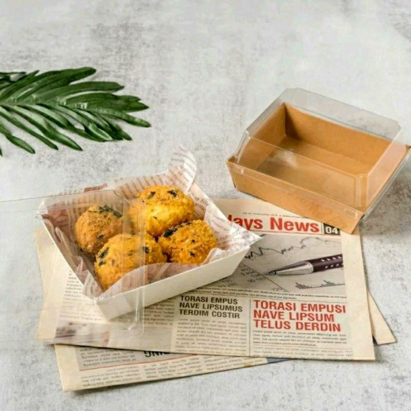 10 pcs box burger bentuk kotak warna polos