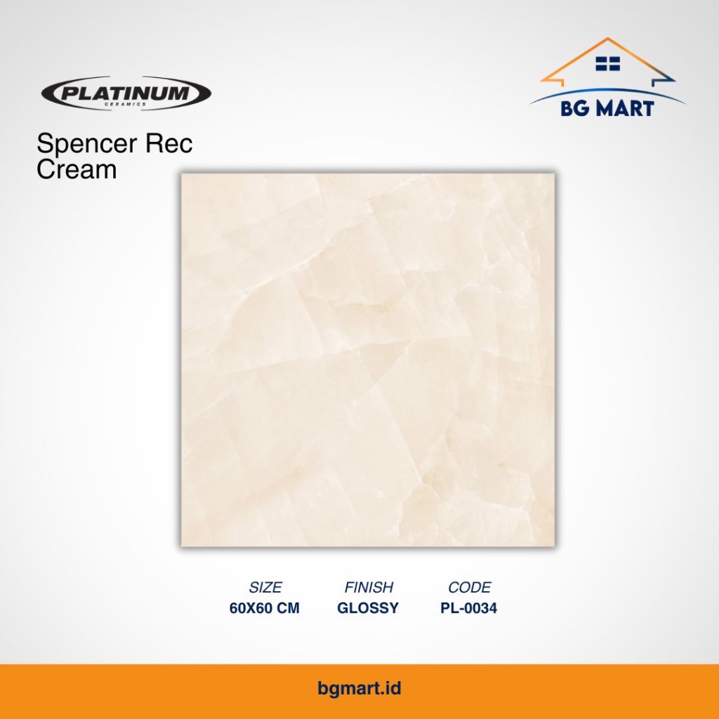 PLATINUM Keramik Lantai 60x60 Spencer Rec Cream