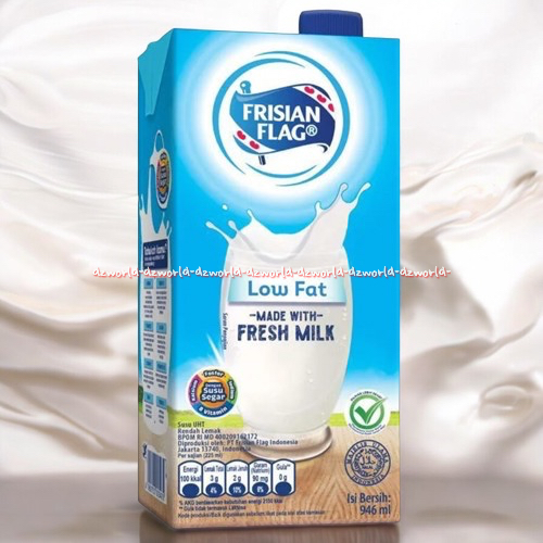 

Frisian Flag 946ml Low Fat Made With Fresh Milk Susu Uht Putih Cair Siap Minum FF Bendera Rendah Lemak