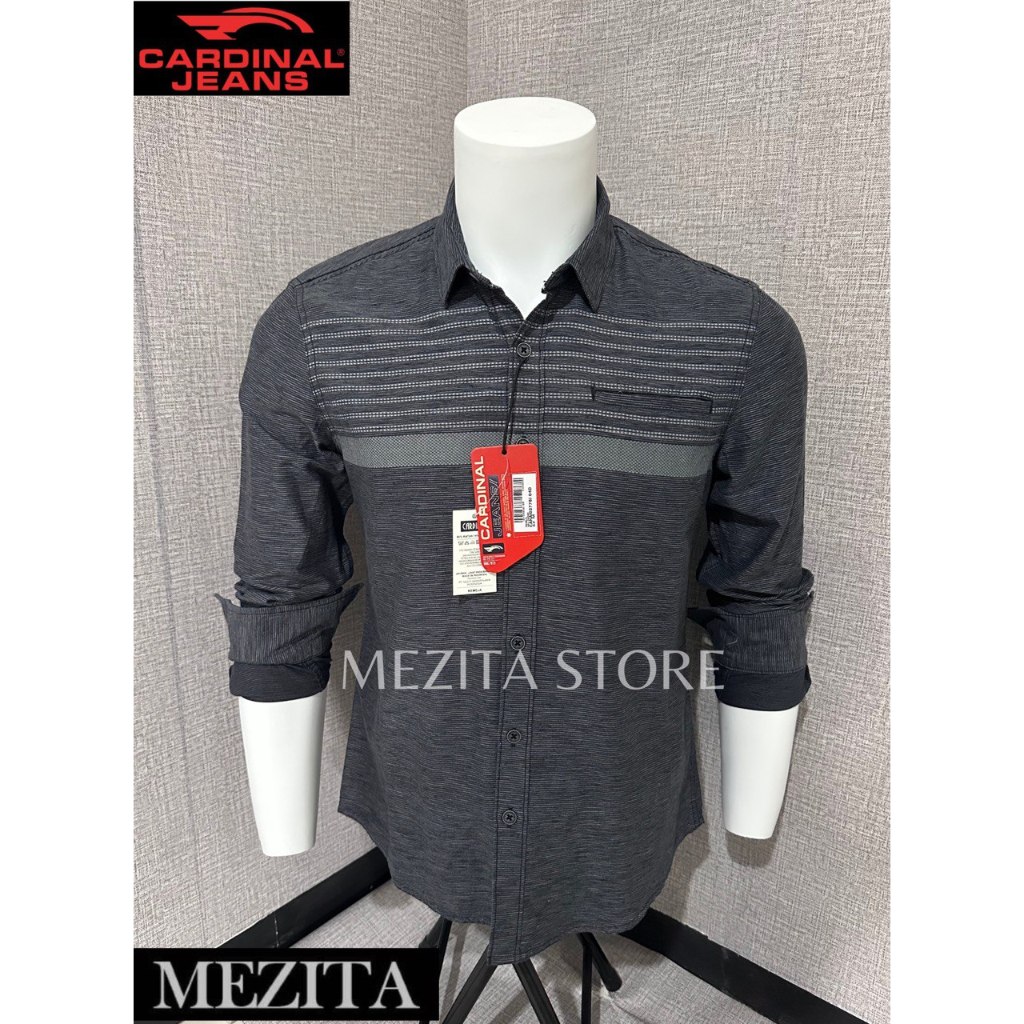 Kemeja Cardinal Lengan Panjang Slimfit Abu