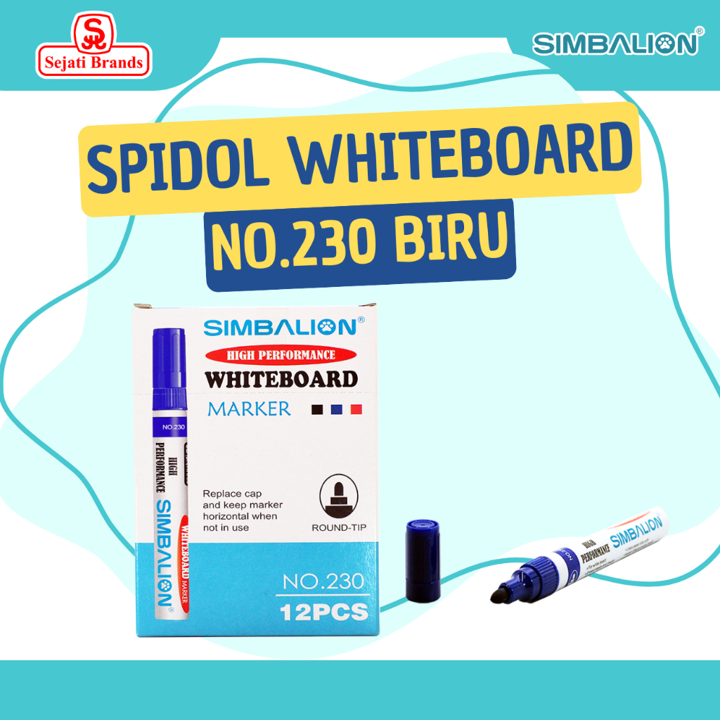 

Simbalion Spidol Whiteboard Marker (1 Lusin)