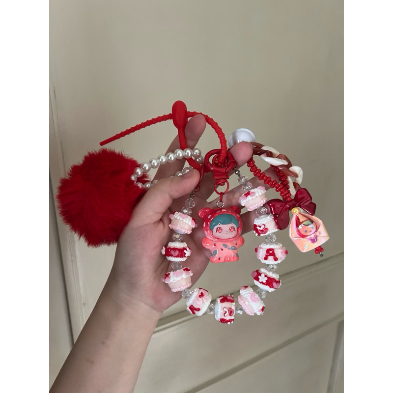 BAO AO RED STRAWBERRY FULL SET BAGCHARM / PHONESTRAP