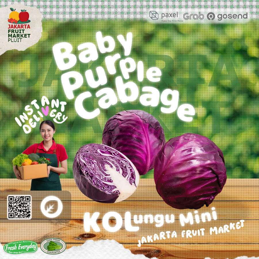 

PURPLE BABY CABAGE / KOL UNGU MINI FRESH Sayur Segar All Brand