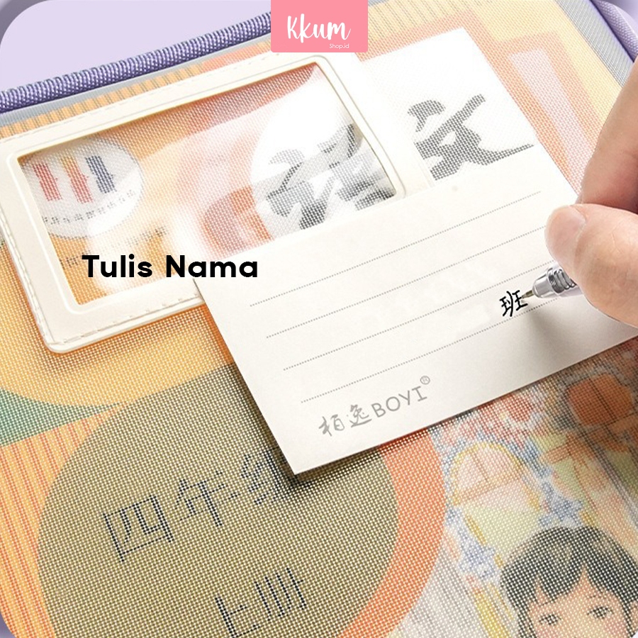 

Document Bag Transparan 3 Lapis / Tas Folder Portabel Jaring Penyimpanan Kertas