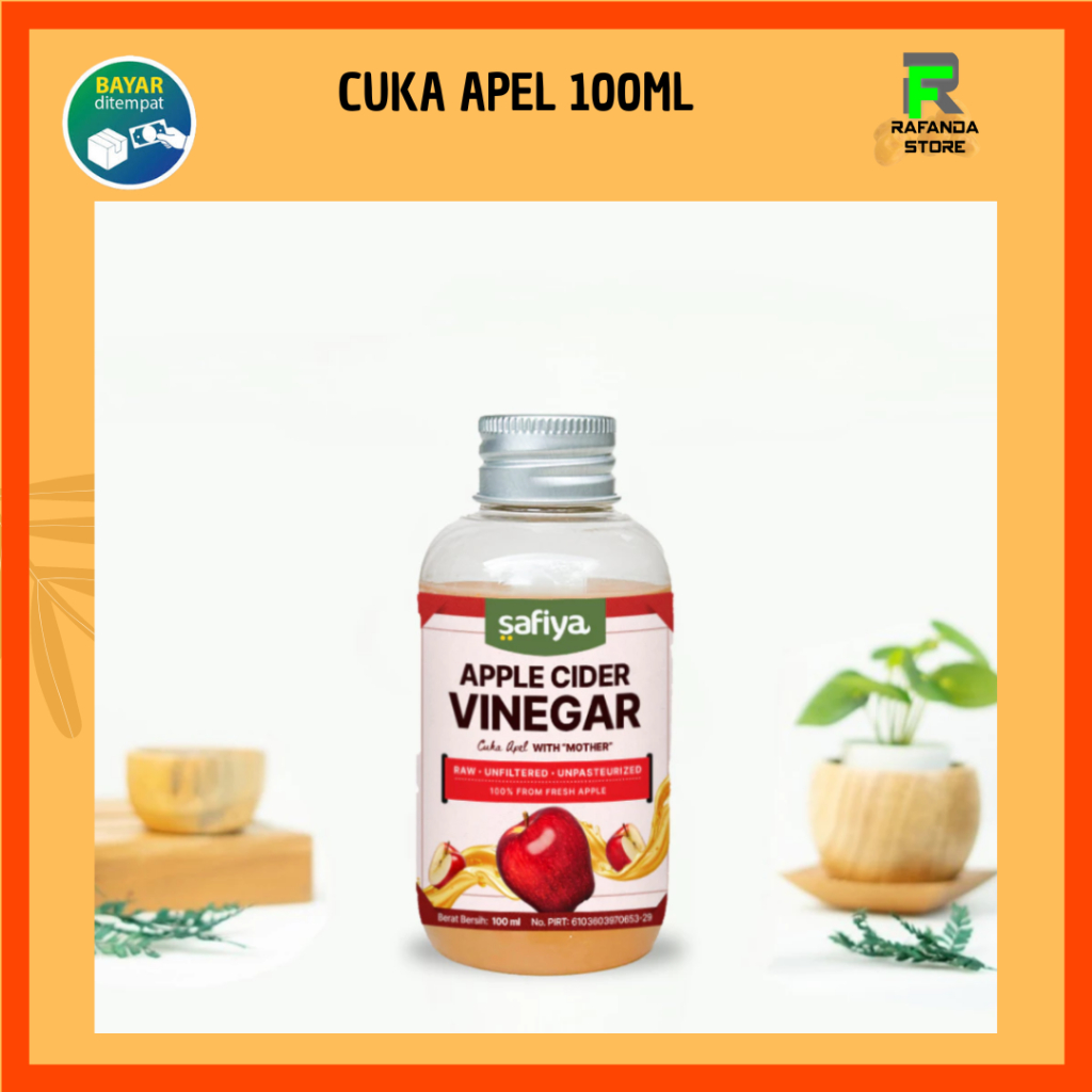 

Cuka Apel Safiya Murni Asli 100 ml - Apple Cider Vinegar Original With Mother