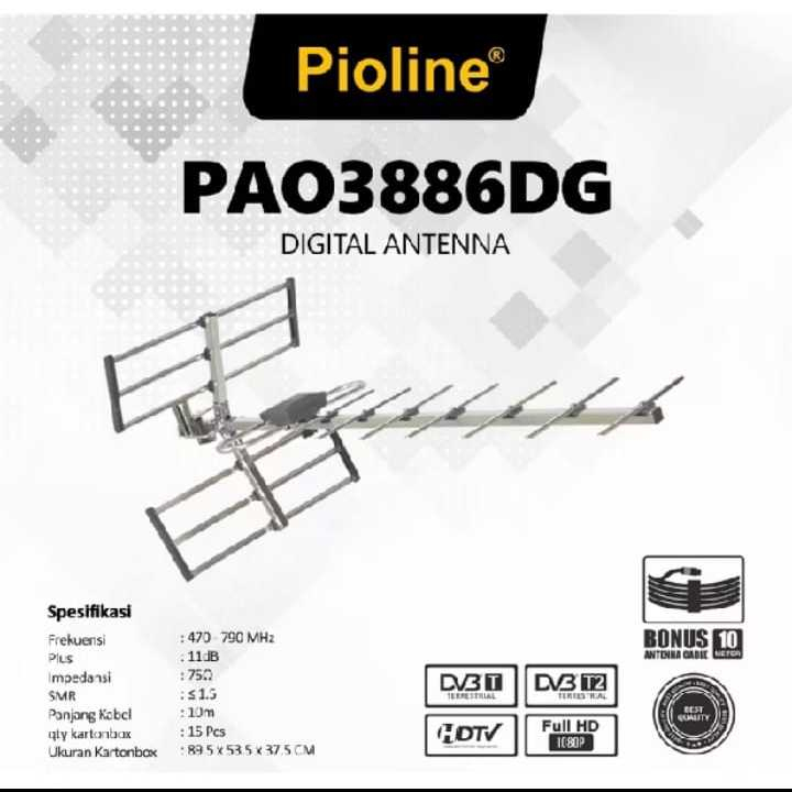 Antena TV Digital Helix Khusus untuk TV LED PAO3886DG Pioline