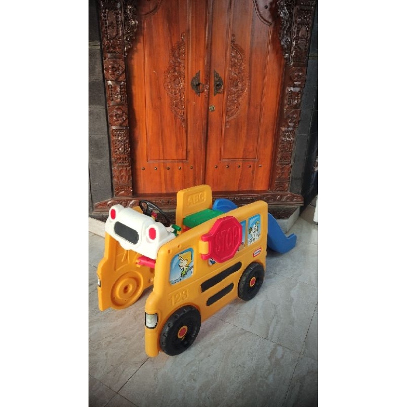 ORI LITTLE TIKES SCHOOL BUS CLIMBER MOBILAN PEROSOTAN PROSOTAN SLIDE ANAK PRELOVED ELC STEP2 LERADO 