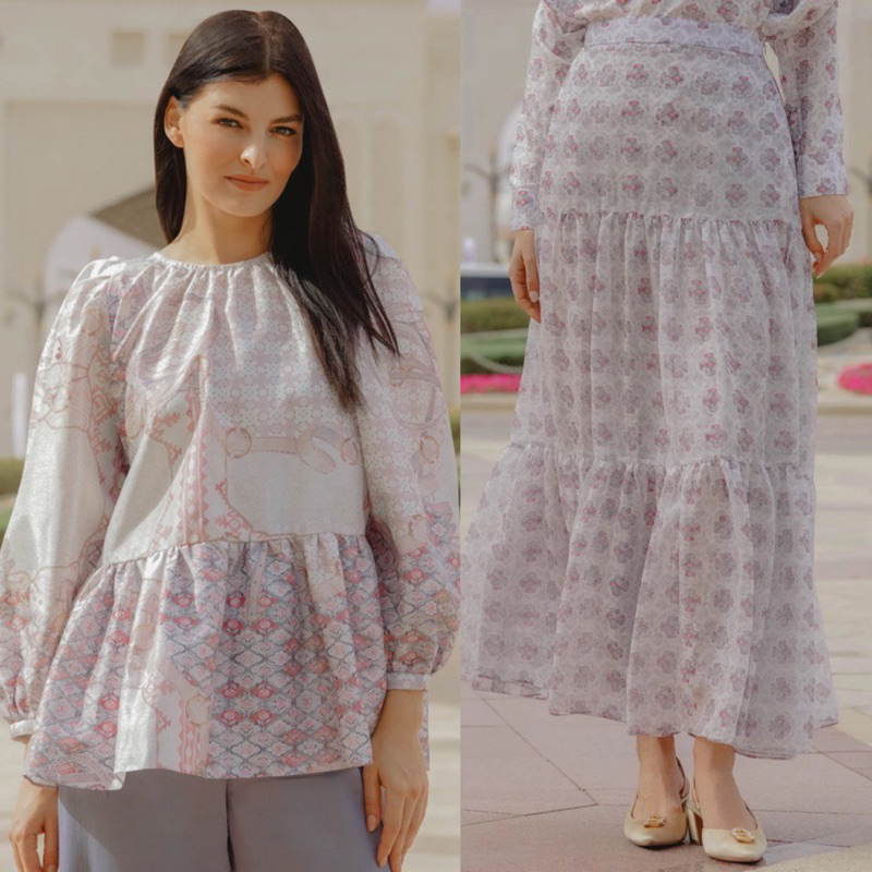 (100% ORIGINAL) Benang Jarum Festive Pleated Shirt Dress, Shirt & Blouse NEW WITH TAG