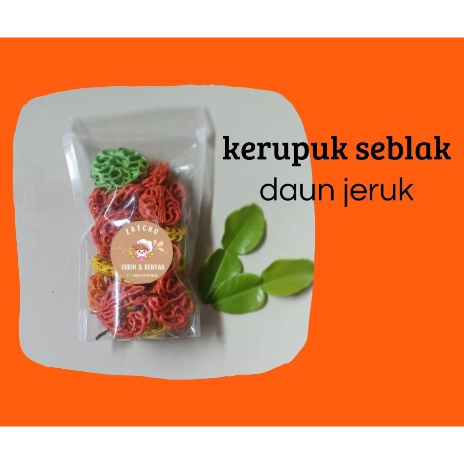 

kerupuk mawar seblak kering pedas daun jeruk