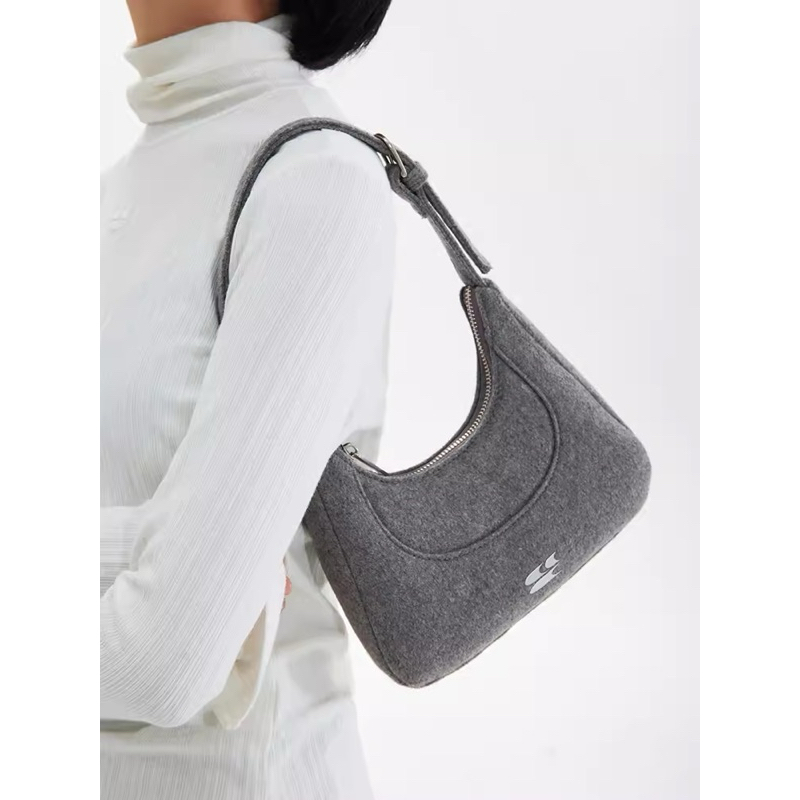 CRYING CENTER DENIM SHOULDER BAG
